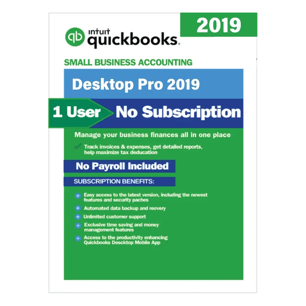 QuickBooks Desktop Pro 2019 | No Subscription