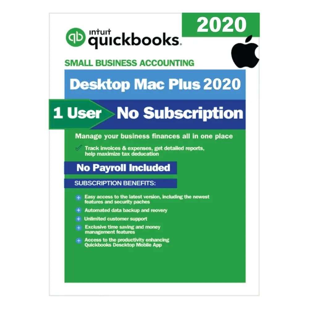 QuickBooks Mac Plus 2020 | No Subscription