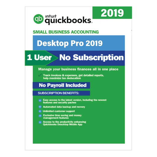 QuickBooks Desktop Pro 2019 | No Subscription